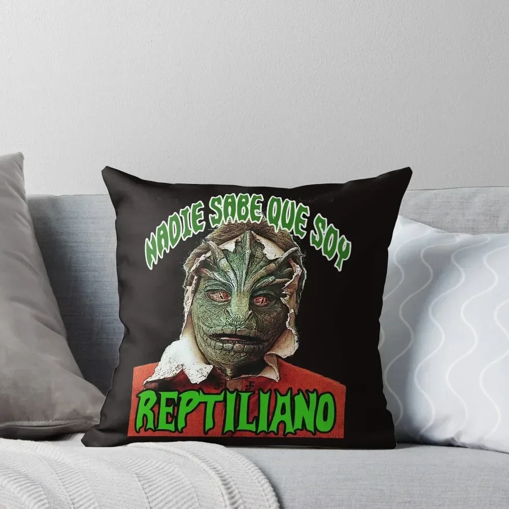 

NOBODY KNOWS I'M A REPTILIAN Throw Pillow christmas ornaments 2025 Christmas s Covers sleeping pillows pillow