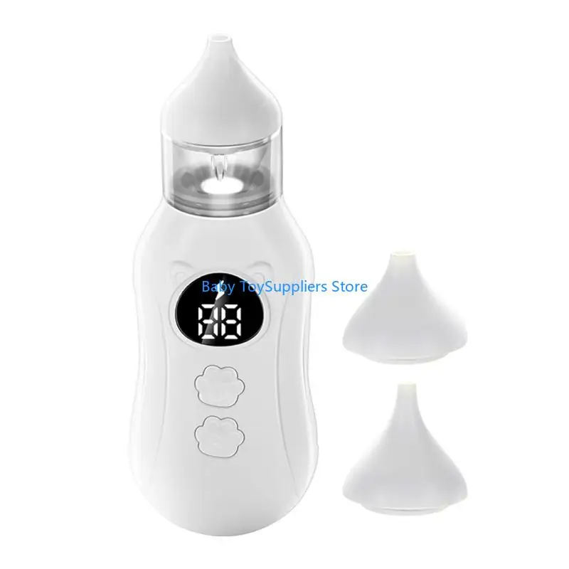 

R1WF Electric Nose Cleaner For Infants 9 Mode Suction 65KPA Quiet Engine Safe Silicone Tip Anti Design Rechargeable Nose