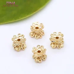 10PCS 5x5MM 14K Gold Color Brass Cylinder Spacer Beads Bracelet Beads Jewelry Making Supplies Diy Findings