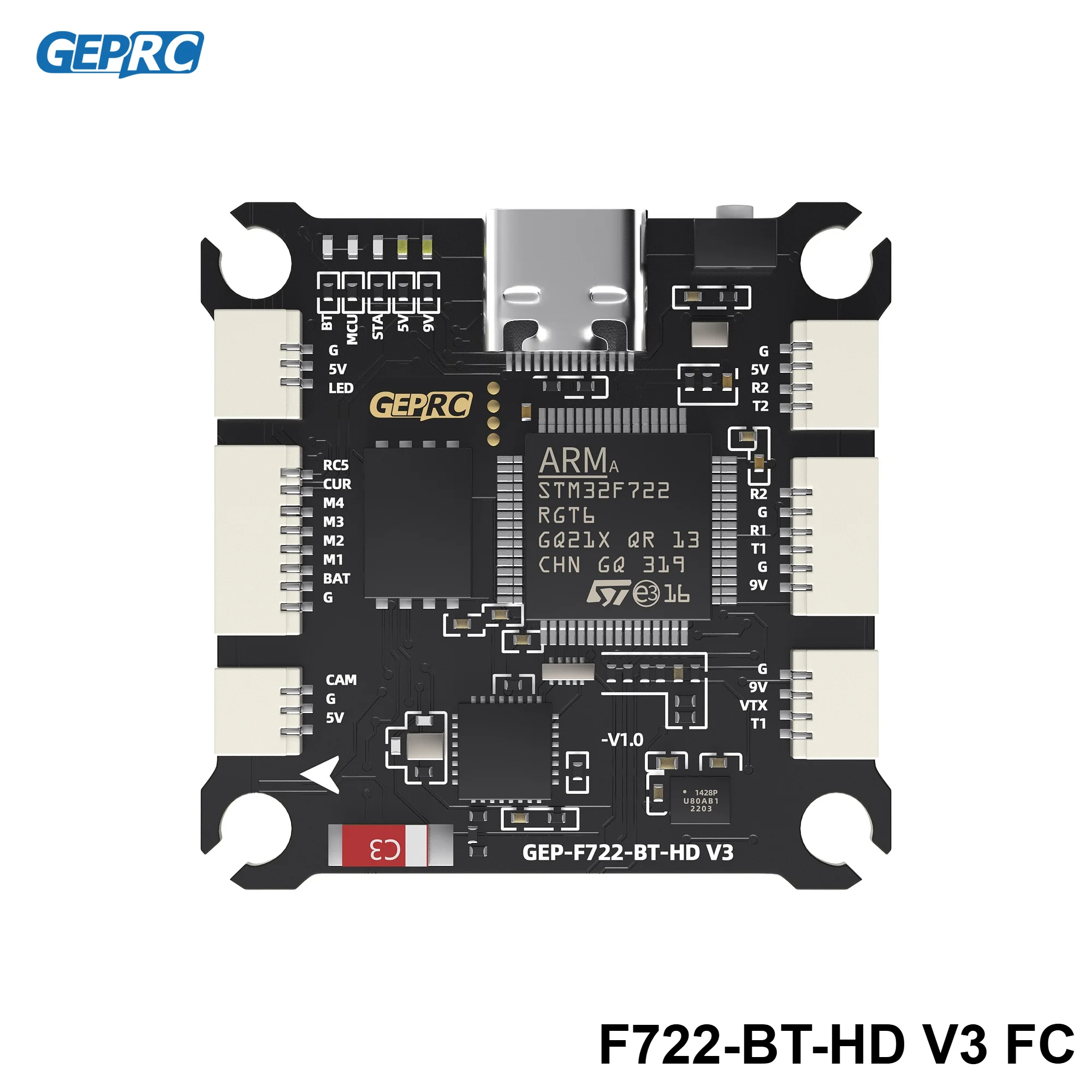 GEPRC TAKER F722 BT 32Bit 50A Stack GEP-BL32 50A 96K 4IN1 ESC Data Analyze Record Flight Barometer Racing FPV Drone thumbnail 5