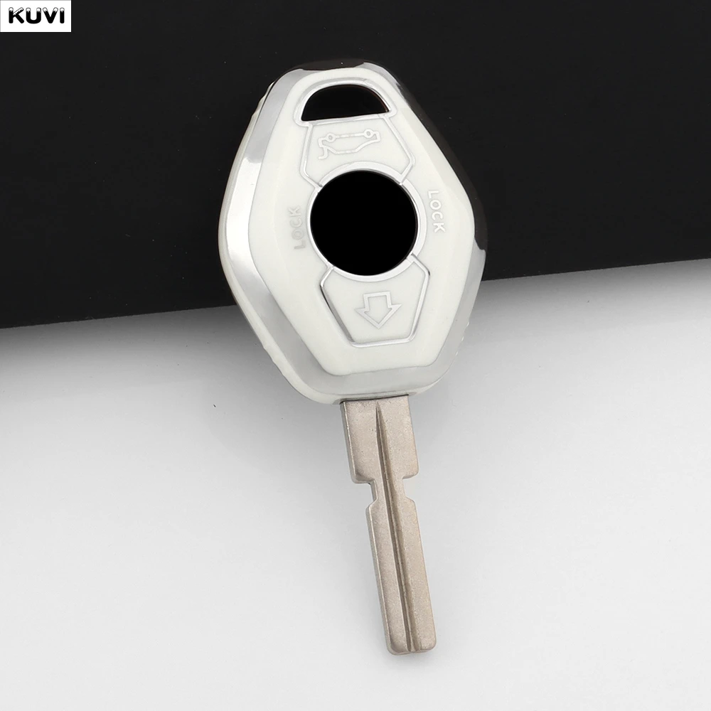 BMW X5 E53 X3 F83 E46 E39 E38 E60 E63 E61 E64 시리즈 3 5 7 330i Z3 Z4 E85 E86 M5 325i 용 TPU 자동차 리모컨 스마트 키 커버 케이스