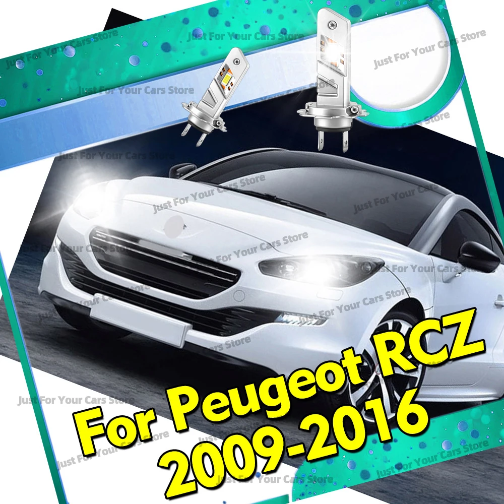 

2 шт. улучшенных автомобильных светодиодных фар H7, ближний свет, 12В, 30000 лм, совместимы с Peugeot RCZ 2009-2016 годов выпуска