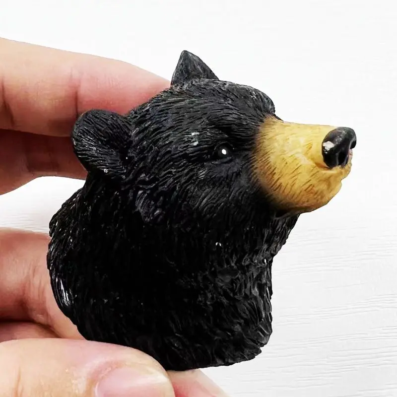 

American Great Smoky Mountains Black Bear Head Hot-Selling Personalized Cultural and Creative Refrigerator Magnets Travel Souven