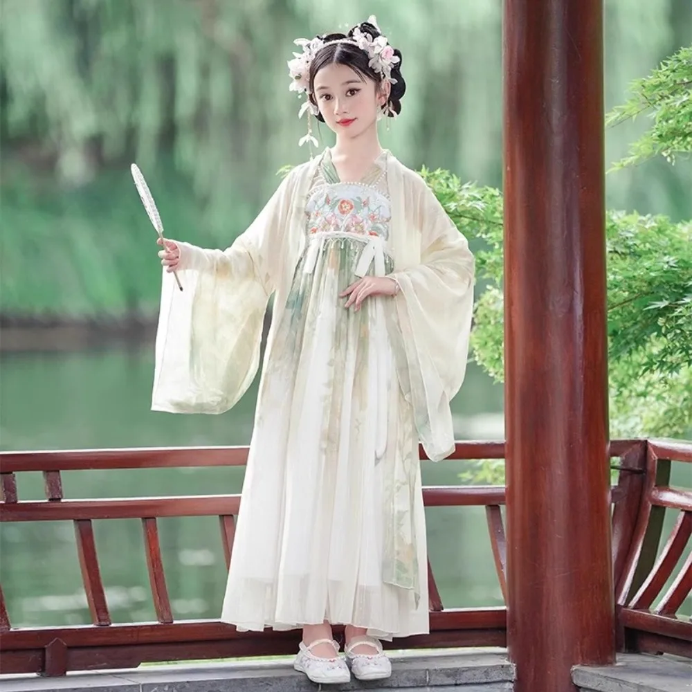 Hanfu Girls Fairy Party Dance Wear Kids Clothes Children Clothing Ethnic Style Chinese Dress Cosplay Costumes Dance Wear Stage