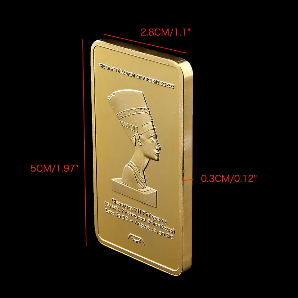 سبائك ذهبية من ملكة مصر كليوباترا ، عملات هرمية للمقتنيات ، 1 تروي أونصة ، سبائك ذهبية