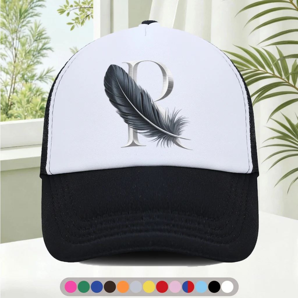 Unisex Trucker Hat with Bend Brim  Lightweight Breathable Mesh Cap Suitable for Outdoor Sports,  Wear, Machine Washable  Dig