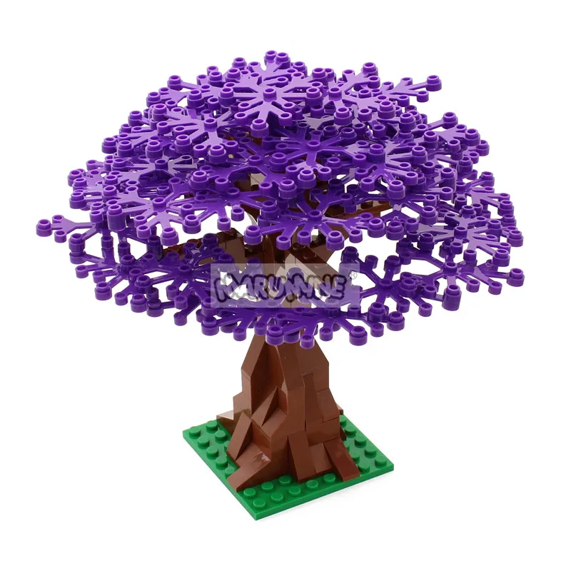 Marumine Building Bricks 102PCS MOC Blocks Tree Set Jungle Grass Plants Garden Compatible City Street View Accessories Parts