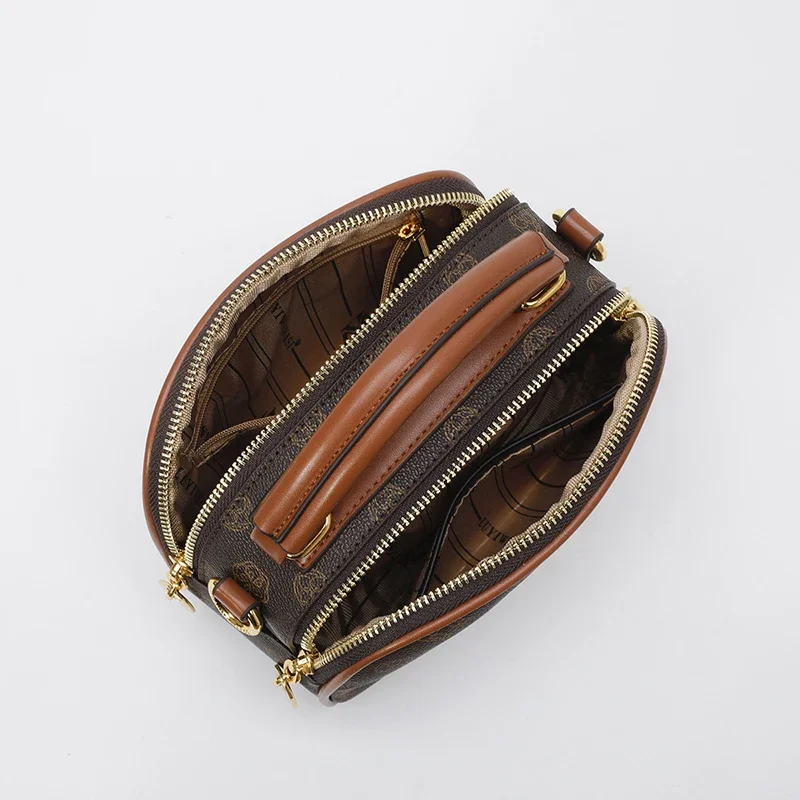 Bolsa de couro inspirada no vintage para mulheres elegante bolsa crossbody estilo designer bolsa de ombro feminina