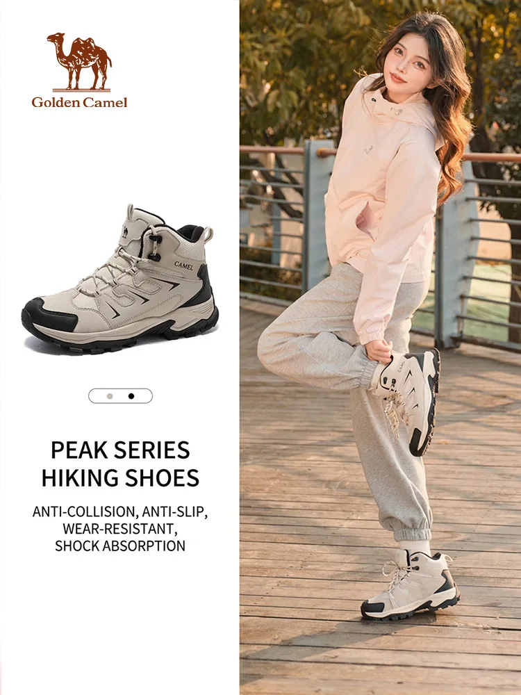 Golden Camel Men Women Snow Boots 2026 Winter Outdoor Waterproof Wear-Resistant Shock-Absorbing Anti Slip Camping Hiking Shoes