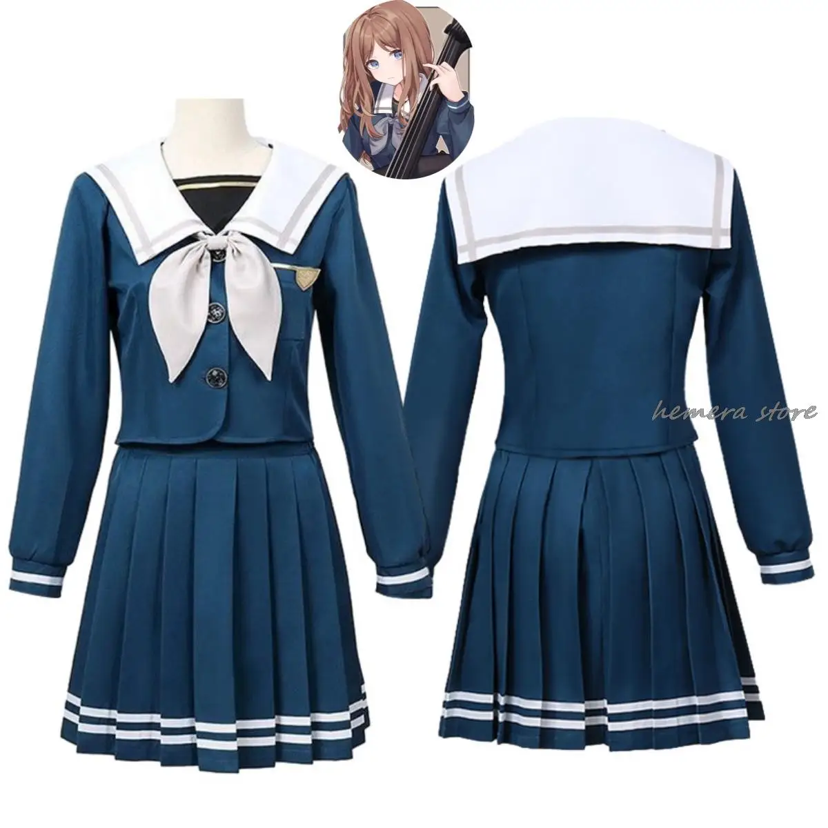 Newest Anime BanG Dream! It's MyGO!!!!! Soyo Nagasaki Cosplay Costume Morfonica JK School Uniform Wig Woman Kawaii Campus Suit