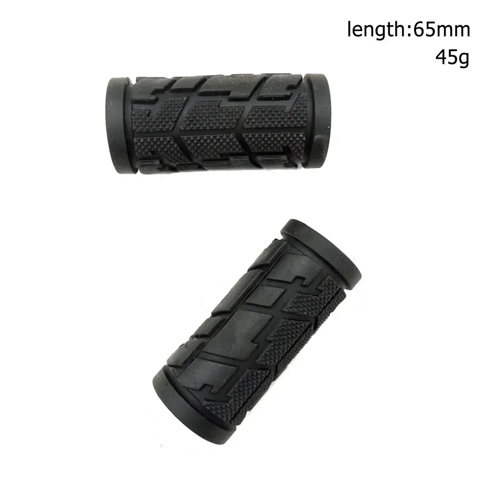 1 Pair Bike Handlebar Grips Bicycle Shift Short Texture Handlebar Cover 2.56in/65mm Half Rubber Short Handlebar Cover