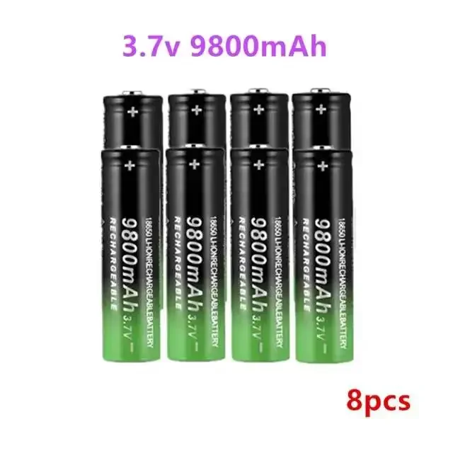 2022 New 18650 Battery High Quality 9800mAh 3.7V 18650 Li-ion batteries Rechargeable Battery For Flashlight Torch+ Free shipping