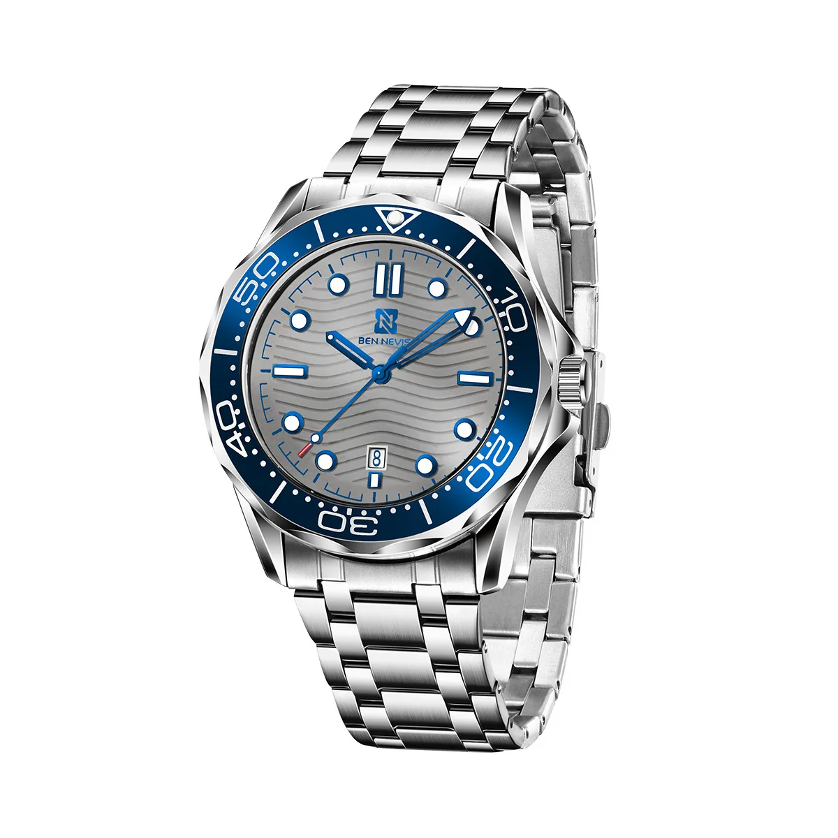 

44mm Men Sport Watch Luxury Watch Men Wristwatch Install Quartz Movement 3ATM Diving Men's Wristwatch