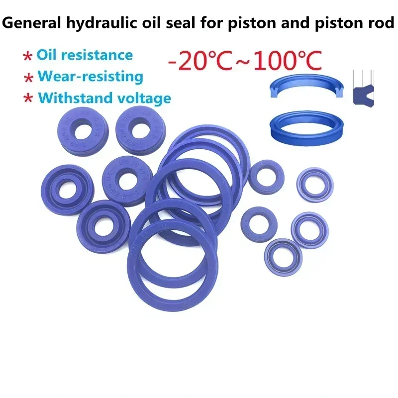 Premium Blue PU UN Oil Seal ID 80~145mm OD 100~175mm Anti-Leak for Hydraulic Systems | Long Service Life & Excellent Sealing