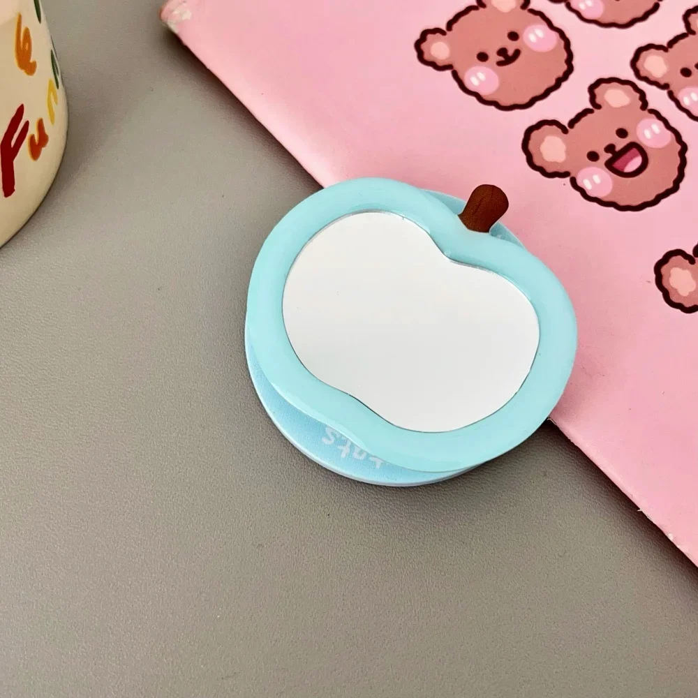 Cute Apple Mirror For Magsafe Magnetic Phone Griptok Grip Tok Stand For iPhone 16 Foldable Wireless Charging Case Holder Ring