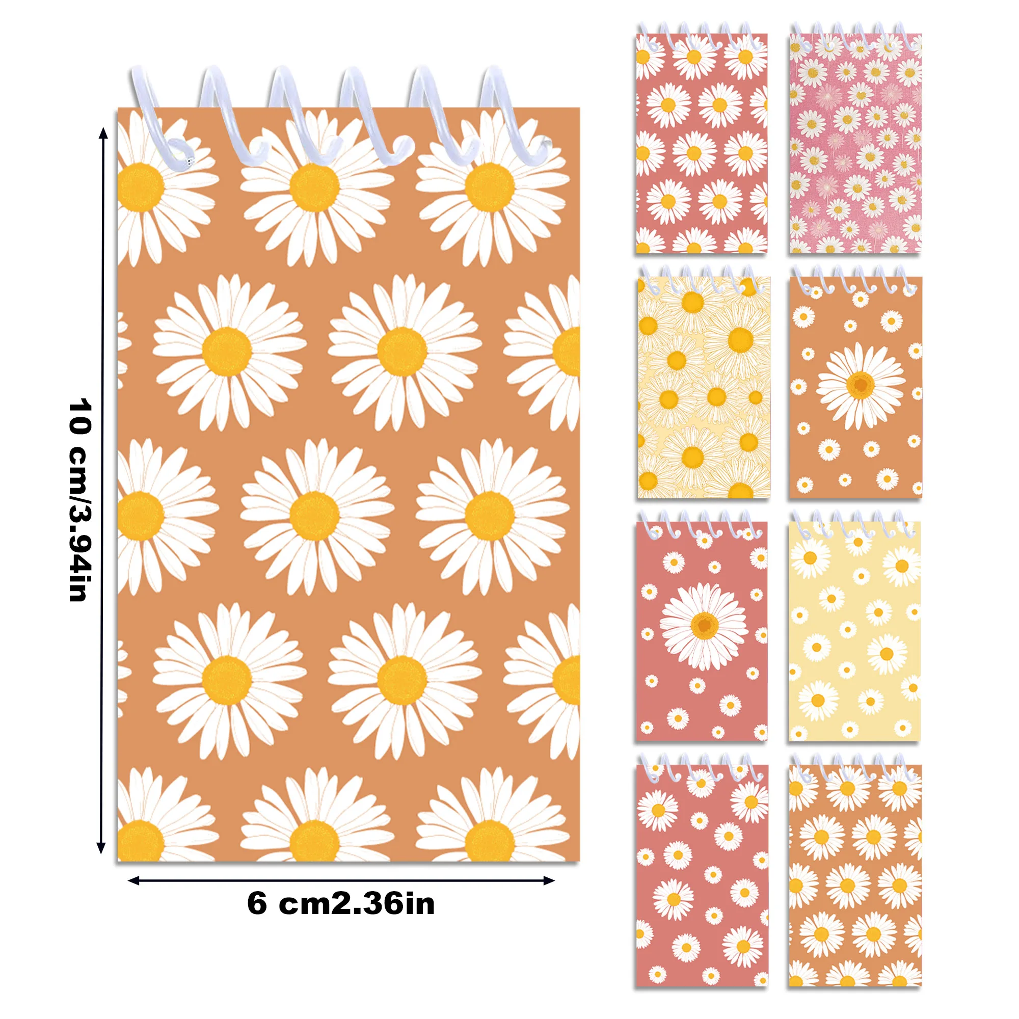 

128 страниц маленькая ромашка мини спиральные карманные блокноты блокнот катушка буклет блокноты для детей подарок офисные канцелярские школьные дневники