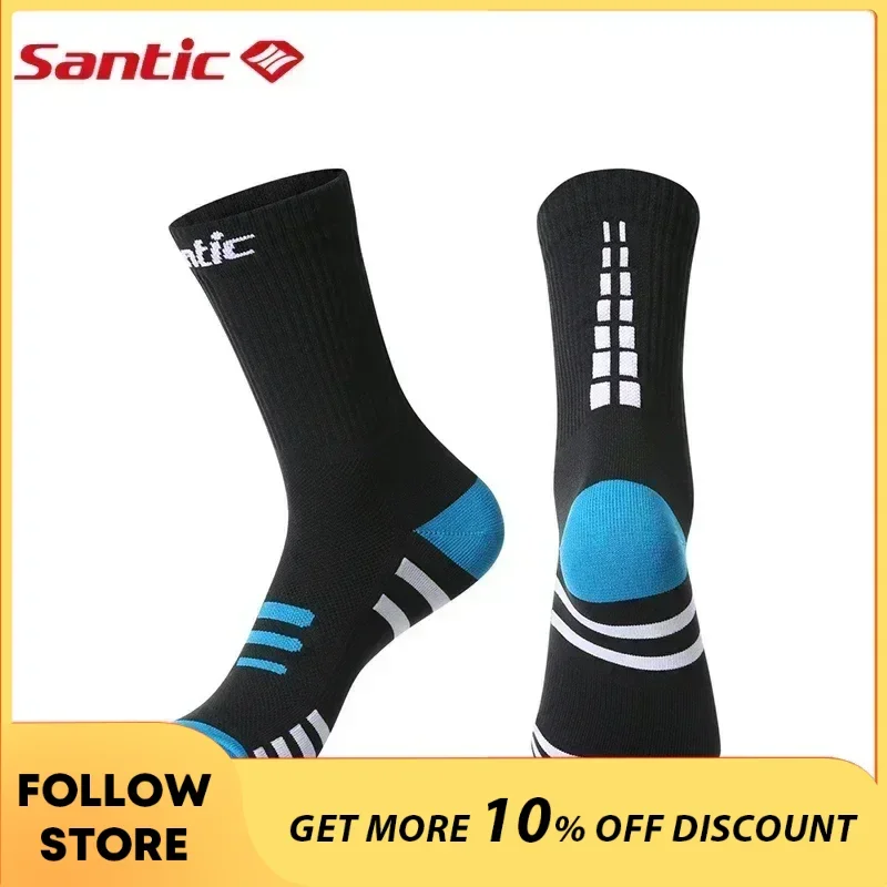 Santic Cycling Socks Medium and Long Tube Men and Women 2020 Outdoor Marathon Running Compression Socks Sports Socks Multi-color