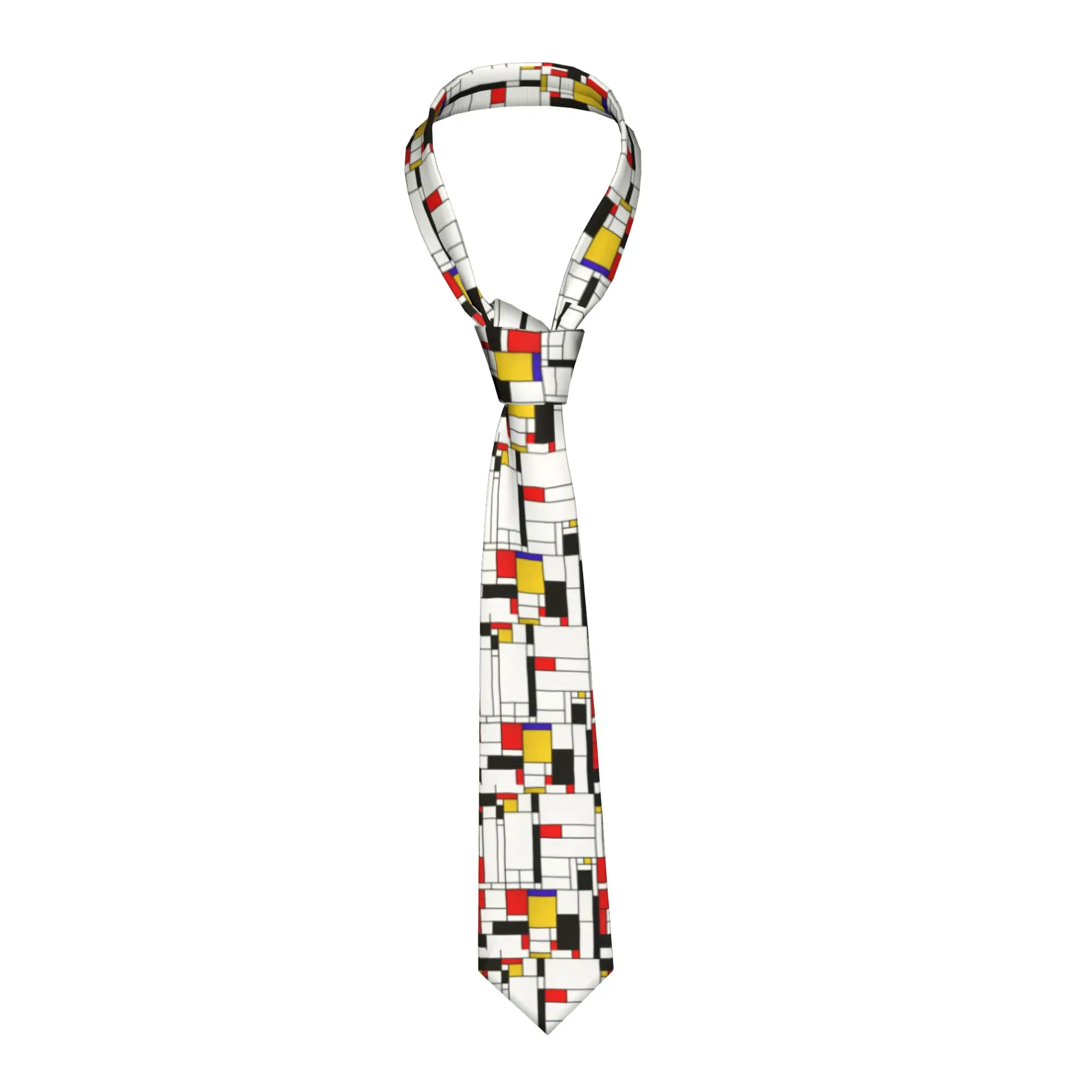 gravatas-de-seda-masculinas-estilo-piet-mondrian-arte-abstrata-de-stijl-para-casamento