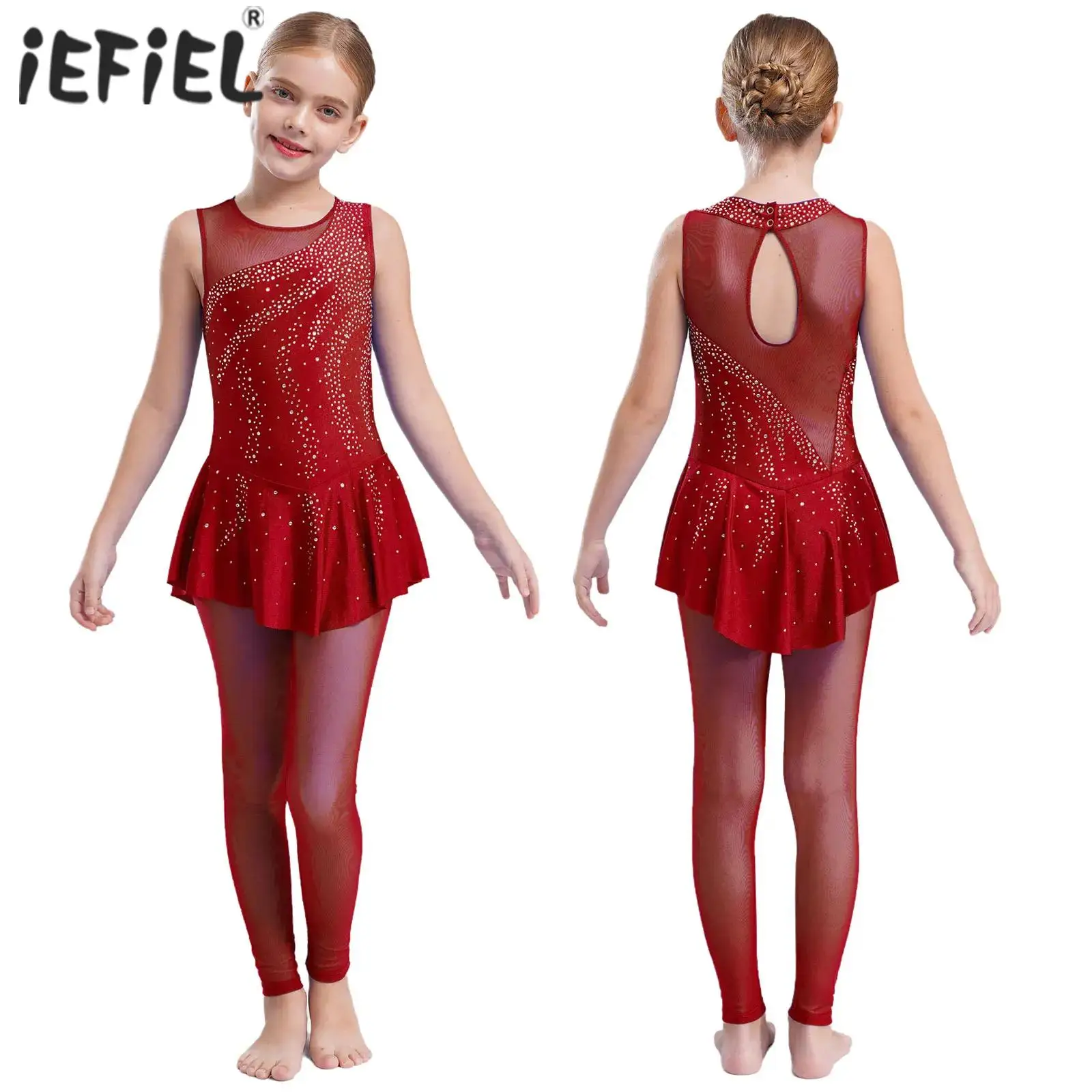 criancas-meninas-strass-danca-macacao-sem-mangas-fechadura-volta-tornozelo-comprimento-collant-contornado-bodysuit-para-ginastica-desempenho