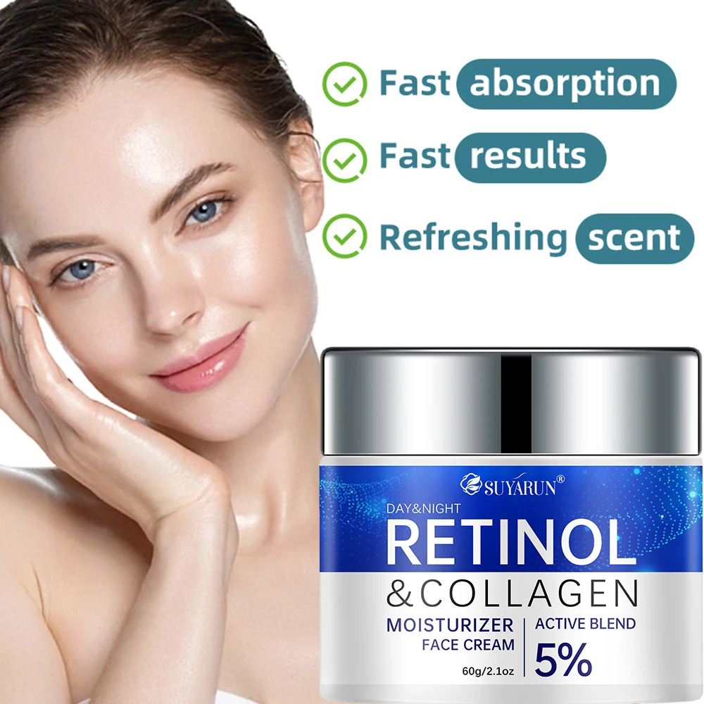 كريم وجه SUYARUN Retinol + الكولاجين - مخفض التجاعيد المضاد للشيخوخة ومرطب لشد البشرة | تعزيز الترطيب للبشرة الناضجة. #5