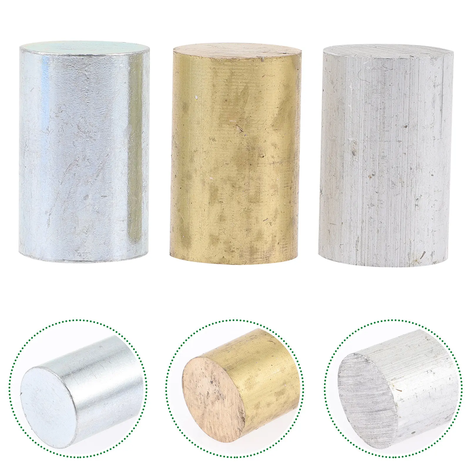 

Набор металлических цилиндров для измерения плотности (алюминий, медь, железо) для экспериментов по определению удельного веса и плотности