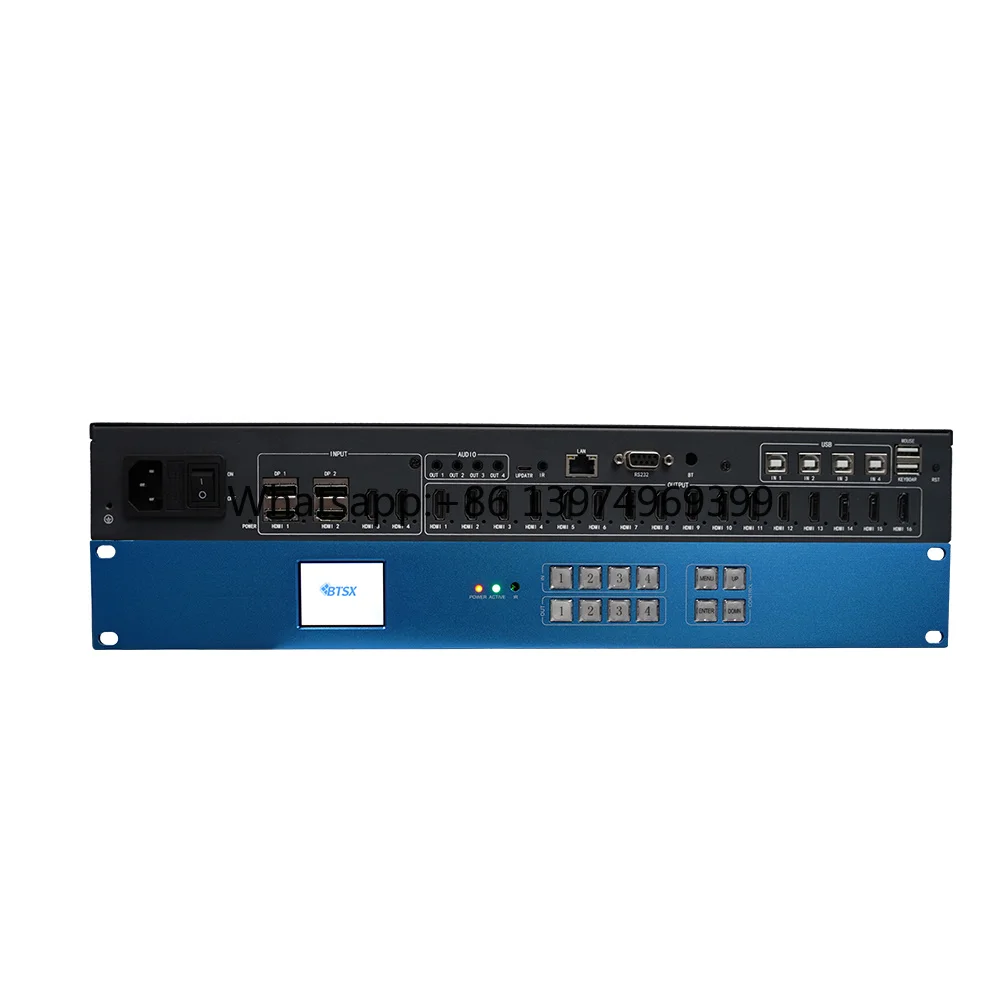Bitvisus 4K60 Multi-Screen Display Controller Video Wall Processor 16 Outputs Seamless Signal Switching Remote Control-Model