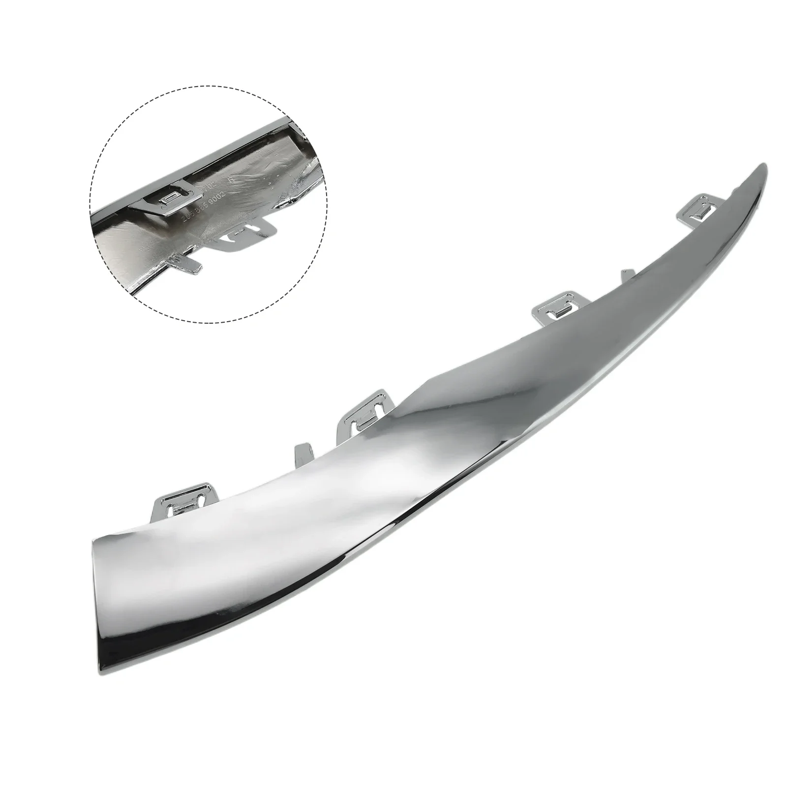 

For Mercedes C-Class W205 19-21 Bumper Front Strip. ABS Anti-corrosion Quick Installation Bumper Moulding Chrome
