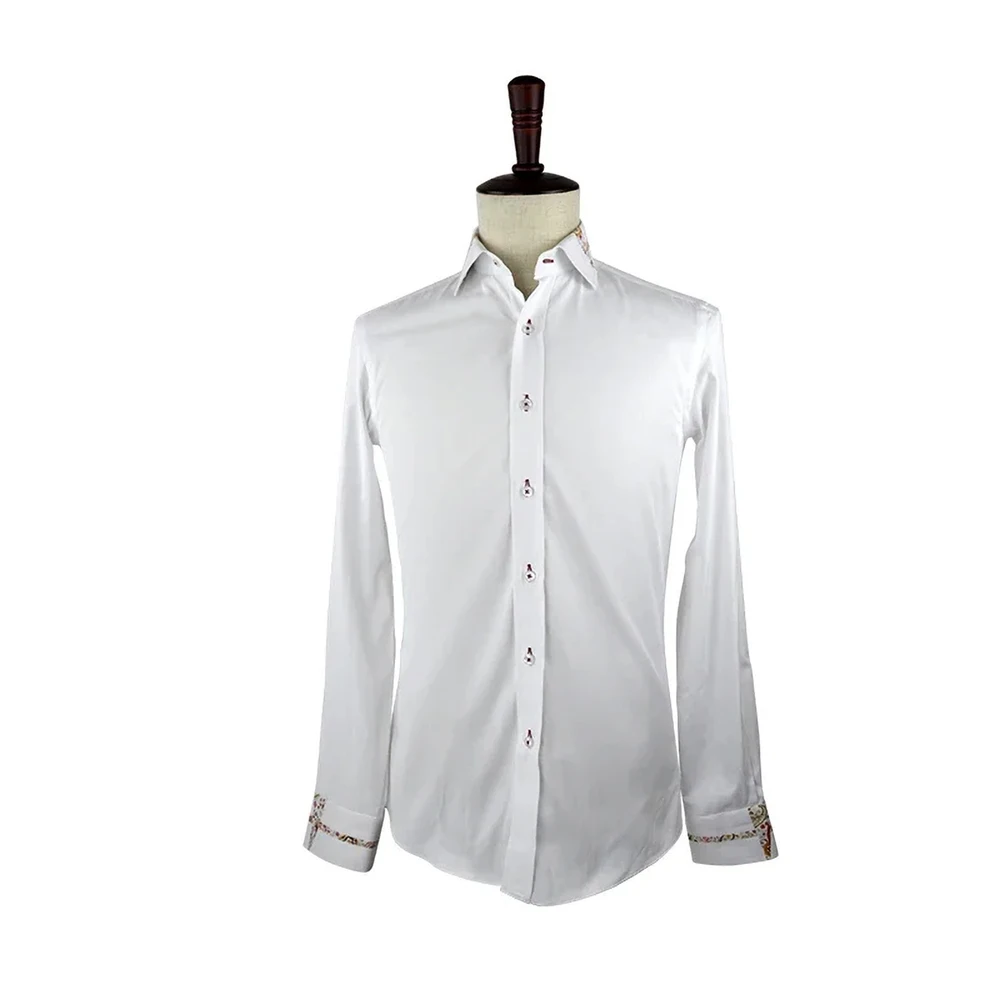 SHENZHEN Tailor Made Shirts Custom Made White Mens Formal Dress Shirt Manufacturer