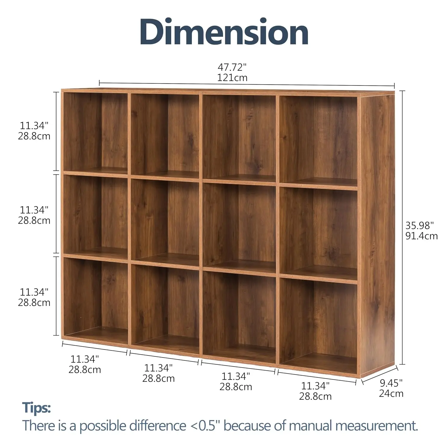 12 Cube Storage Organizer, Wooden Cube Shelves With Closed Back Panel, Reversible Bookcase, Cubes Closet Organizer, Customized