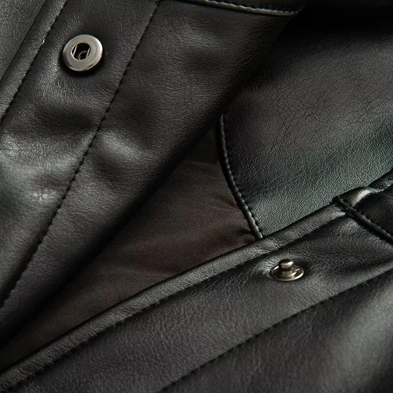 KEYANKETIAN Winter New Women's Loose High Neck Single Breasted Side Pocket With Cotton Faux Leather Pilot Jacket Women Coat