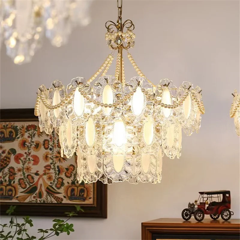 

Modern LED Glass Ceiling Chandelier Luxury Gloss E14 Chandelier Living Dining Room Pendant Lamps For Ceiling Home Decor Fixtures