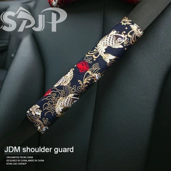 Universal 2PCS Car Seat Belt Cover Auto Seat Belt Covers JDM Style Fabric Protector Safety Belts Shoulder Pad Cotton Interior