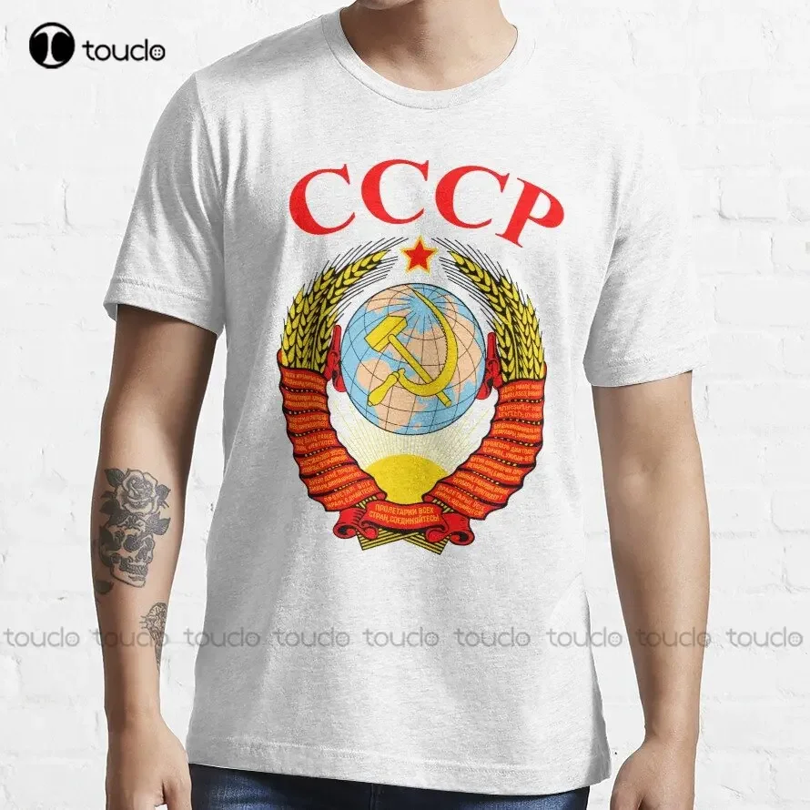 Cccp Soviet Union Coat Of Arms Lenin Stalin Gorbachev T-Shirt Womens Tshirts O-Neck Streetwear Oversized New Popular Xs-5Xl New