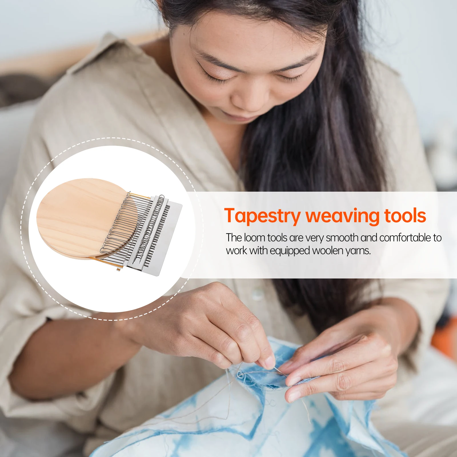 

1Set Weaving Wooden Durable DIY Mini Knitting Tool for Clothes Tapestry Knitting Weaving Machine DIY Wood