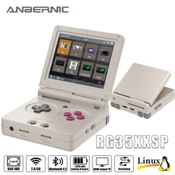 Ручная игровая консоль ANBERNIC RG35XXSP Flip, операционная система Linux, 64 ГБ, экран 3,5 дюйма IPS, HDMI-TV-выход, поддержка потоковой передачи данных с переключателем Холла