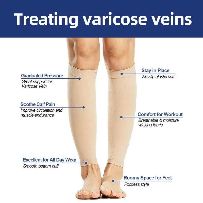 3Pcs Varicose Veins Laser Therapy Pen Relieve Legs Pain Varicose Vein Socks Leg Care For Men And Women Improve Blood Circulation