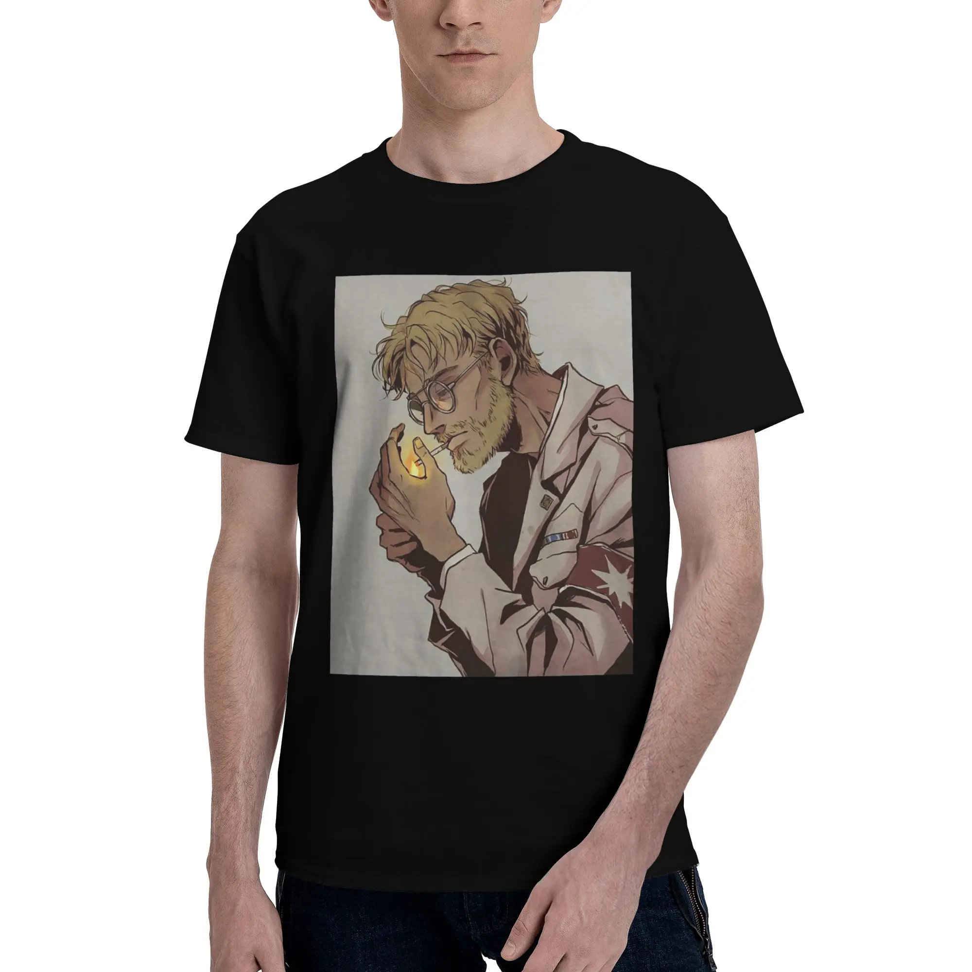 

Футболка из 100% хлопка «Атака Титанов» Zeke Yeager, мужские модные футболки, мужские футболки с круглым вырезом и коротким рукавом, S-6XL