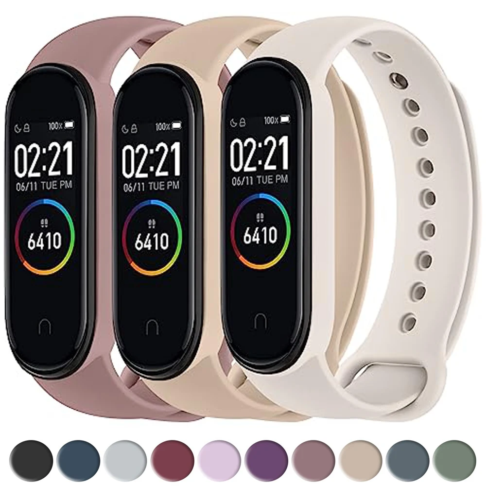 Ремешок для часов Xiaomi Mi Band 7 6, спортивный браслет для mi band 6 NFC, силиконовый сменный Браслет для Mi band 7 6 3 4 5