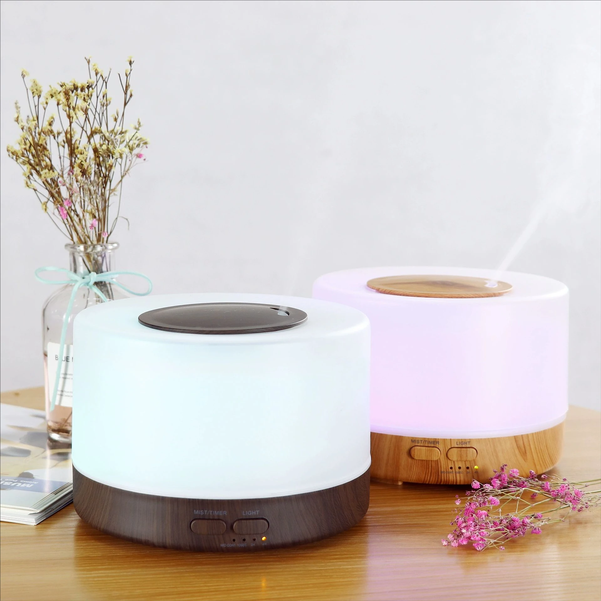Zai Xiao humidificateur d'air diffuseur d'huile essentielle 500ML 700ML avec lumières télécommande diffuseur d'aromathérapie électrique à ultrasons