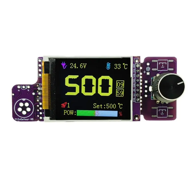 ABGG-T12 Soldering Iron Controller V2.3 Digital DIY Kits 1.8 Inch Display Electric Tools GX12-5 Handle