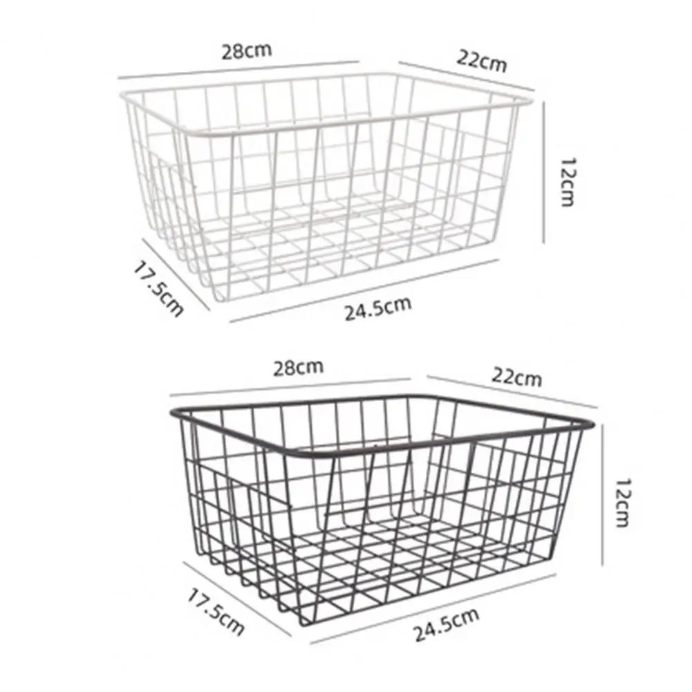 Storage Basket Large Capacity Iron Storage Holder Anti-deform Stand for Household