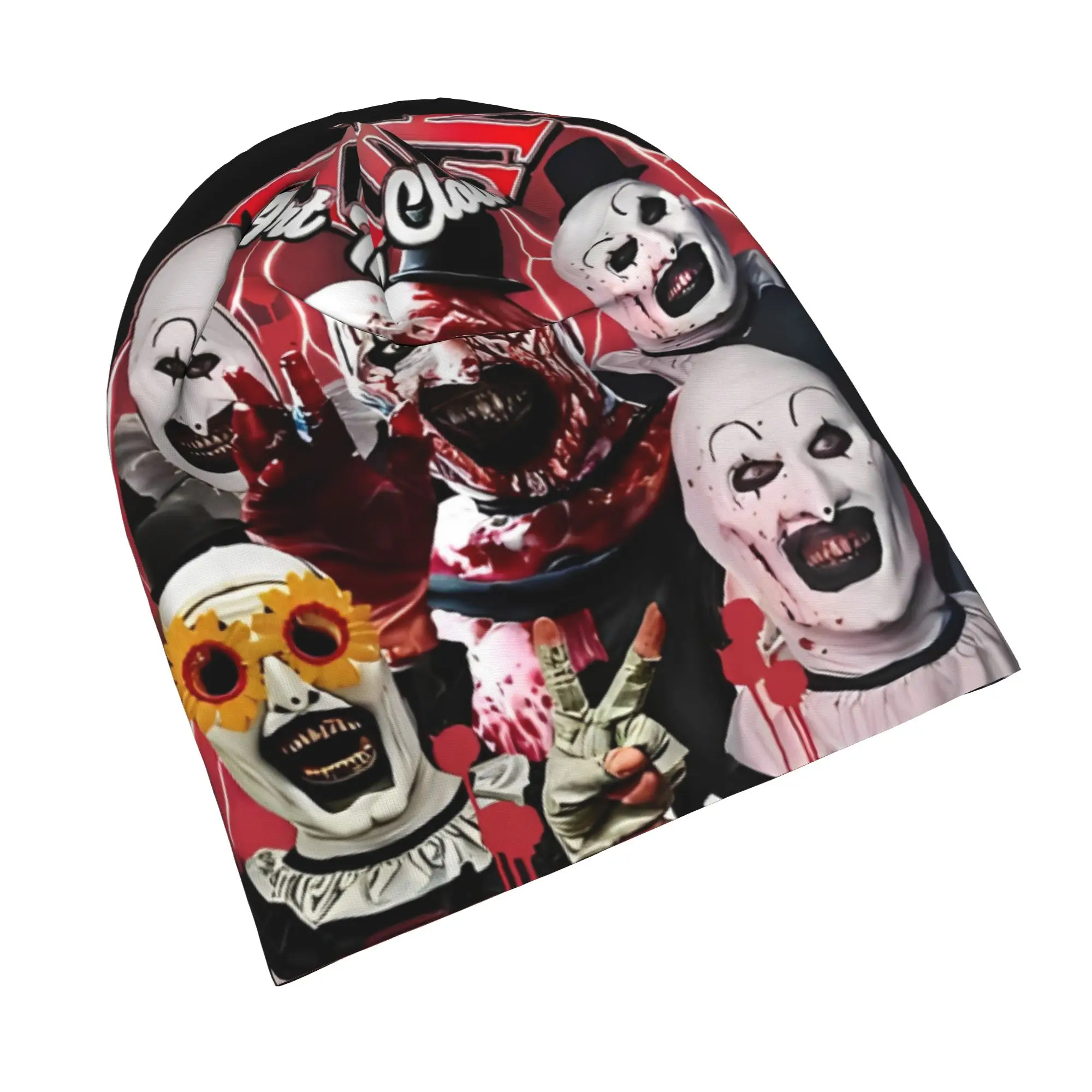 Terrifier Art The Clown Bonnet Hats Autumn Winter Outdoor Skullies Beanies Hat  for Men Women Warm Dual-use Cap