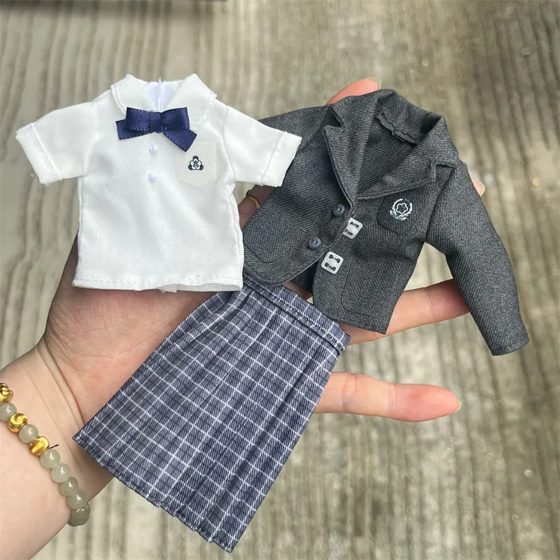 Maßstab 1:6, weiblicher, süßer Matrosenanzug im Preppy-Stil, Faltenrock, Soldatenkleidung, Modell für Ob24/26 Blythe Actionfiguren-Körper – Detail 21