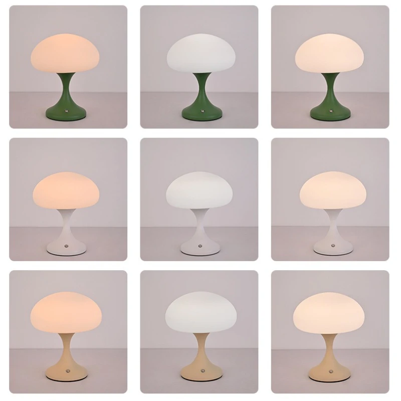 شحن مصباح طاولة غرفة النوم بجانب السرير مصباح جو ضوء الليل