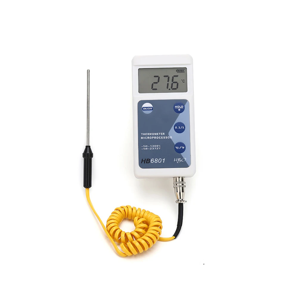 

High-Precision Industrial Thermometer -50℃~400℃ K-type Thermocouple Lab Experiment Digital Temperature Tester HB6801