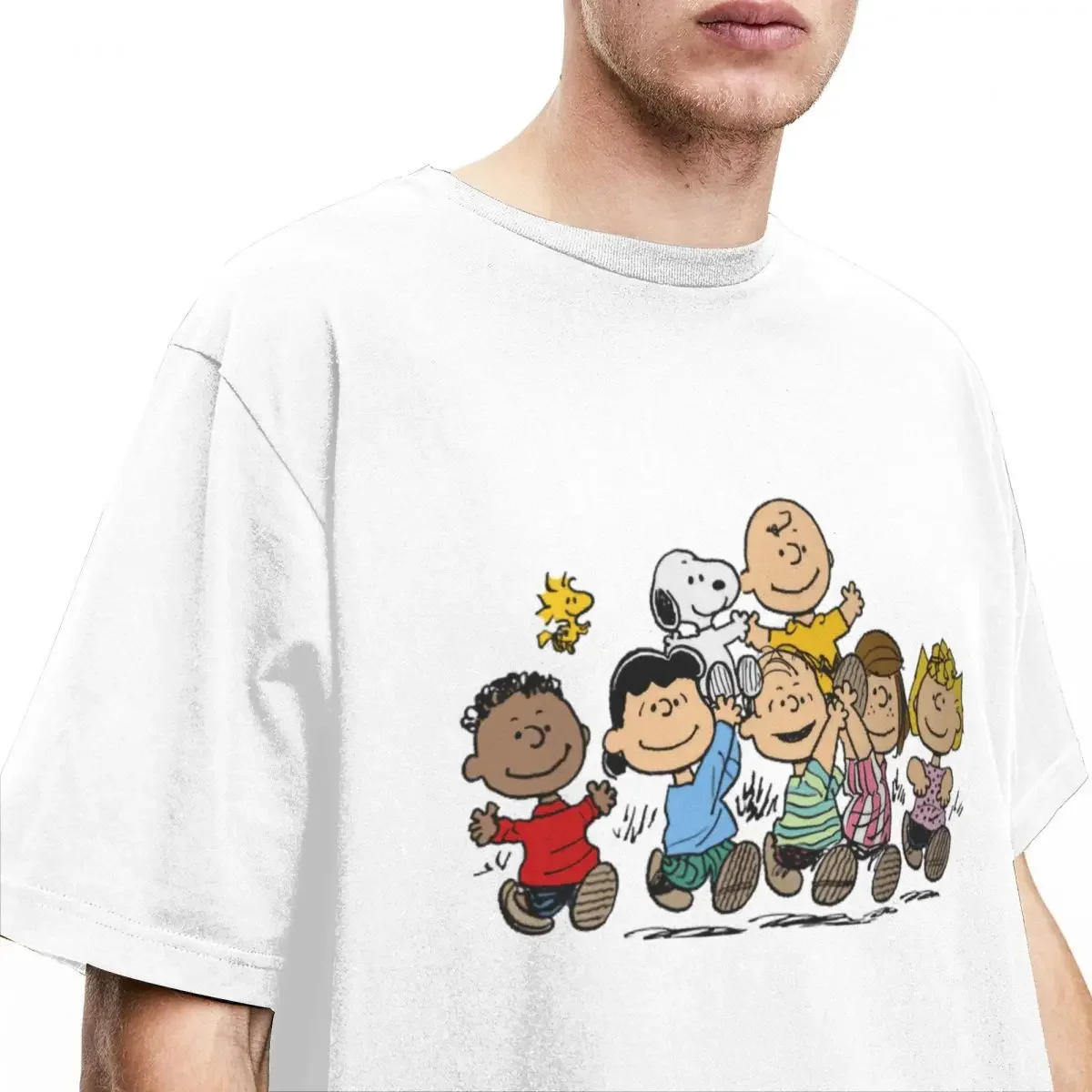 Men Women Peanuts Comic Characters Shirt Merch Novelty Pure Cotton Funny Snoopy Charlie Brown Linus and Lucy T Shirt