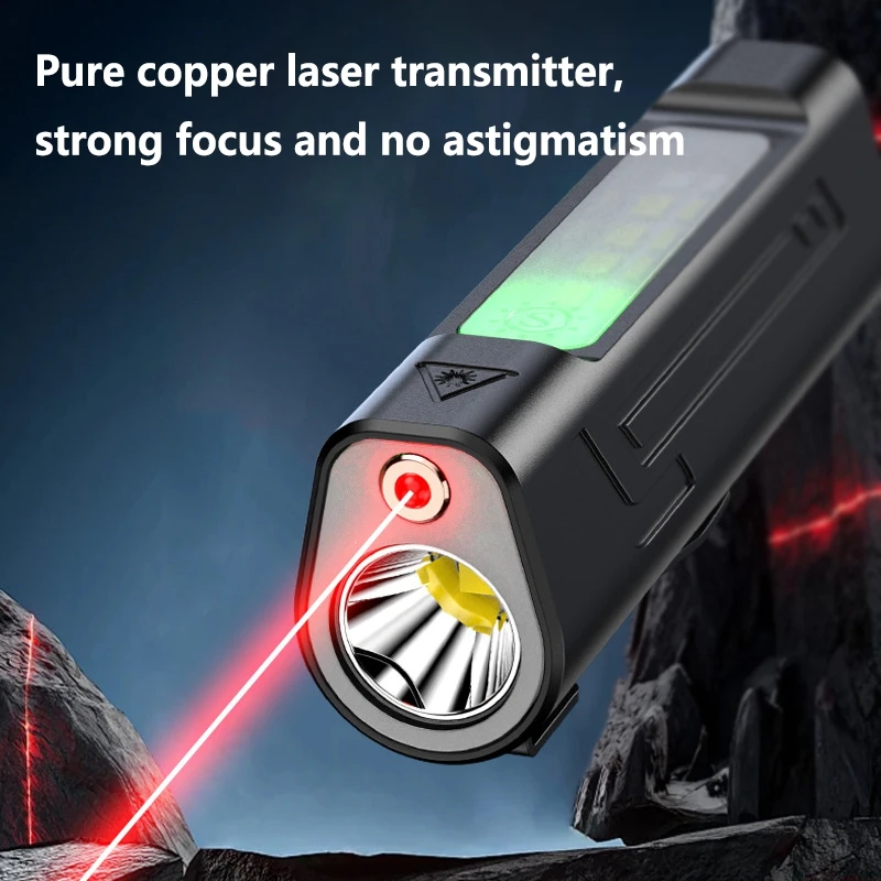 Lenovo Infrared Laser Flashlight Magnetic Cap Clip Multifunctional Work Light Maintenance Emergency Light Cat Teasing LaserLight