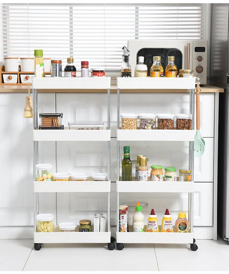 Sewing storage rack, mobile storage rack, kitchen refrigerator, bathroom, living room, organizing rack, storage rack image 2