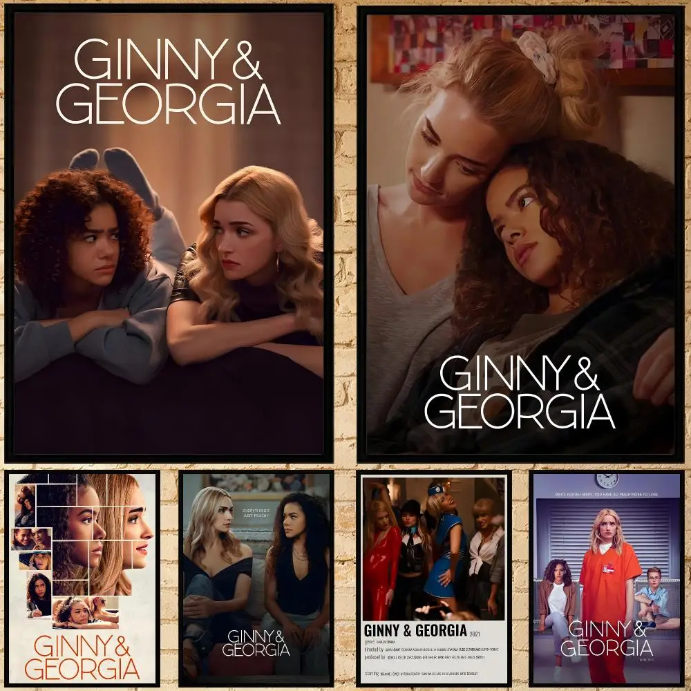 series Ginny & Georgia Poster Poster HD Waterproof Self-adhesive Art Print Wall Decor for Bedroom Living Room Gift