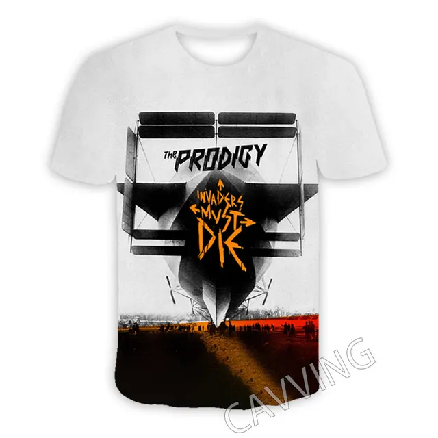 CAVVING 3D Printed The Prodigy Rock Casual T-shirts Hip Hop Tee